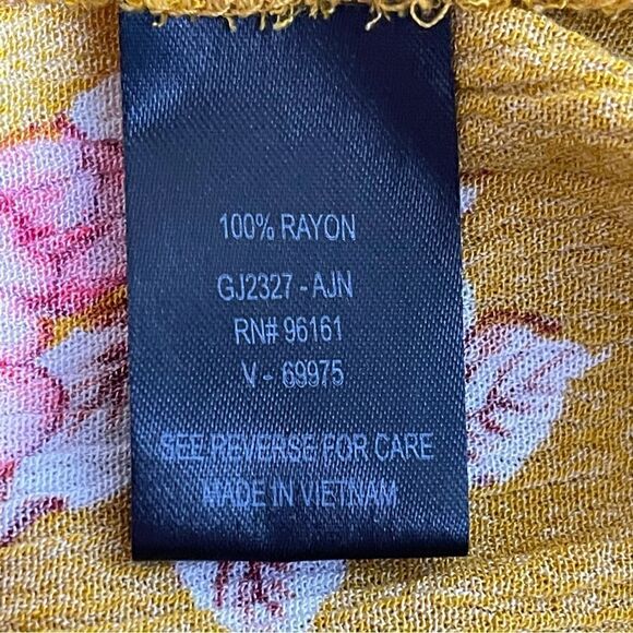 Bebop Yellow Cold Shoulder Blouse Top - Picture 8 of 12